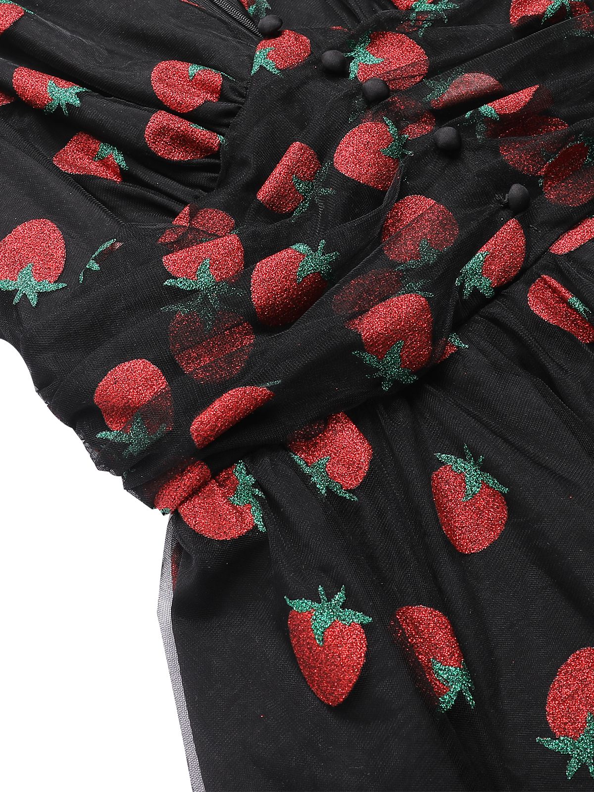 [Pre-Sale] Pink 1950s Strawberry Mesh Swing Dress - Image 14